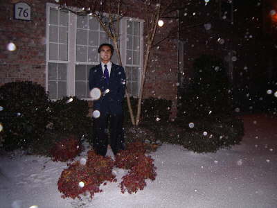 Sleet falling